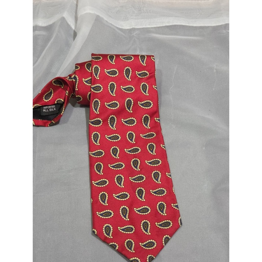 DW Zemke inc. Traditional Clothiers‎ 100% Imported Silk Handmade USA Paisley Tie